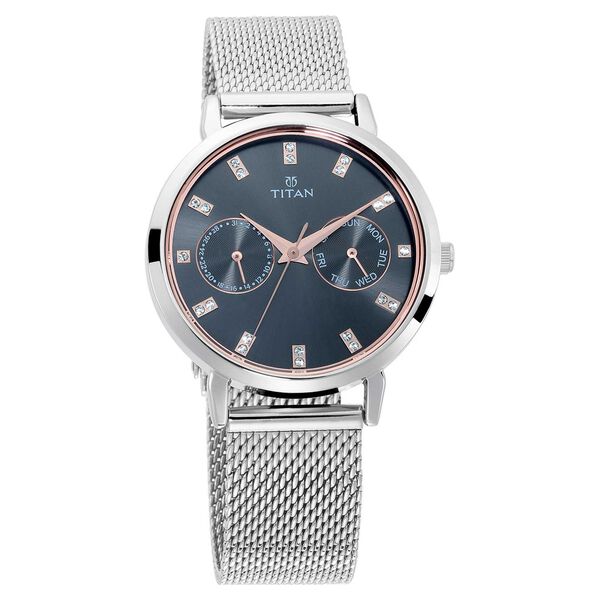 Titan Sparkle Quartz Analog with Day and Date Anthracite Dial Watch for Women - image number 0