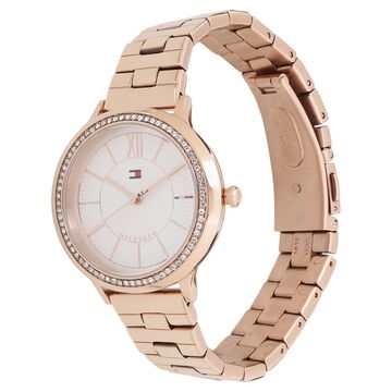 Tommy Hilfiger Quartz Analog Silver Dial Metal Strap Watch for Women