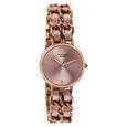 Poze Poze Quartz Analog Pink Dial Two Toned Metal & Leather Strap Watch For Women - image number 2