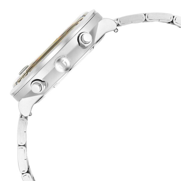 Titan Timeless Treasures Quartz Analog Dual Time Black Dial With Silver Color Stainless Steel Strap Watch For Men - image number 3