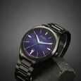 Titan Stellar Starlight Analog with Concealed Automatic and Blue Dial Silver Stainless Steel Strap Watch for Men