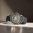 Titan Magnate Automatic Black Dial Black Leather Strap Watch for Men - image number 0