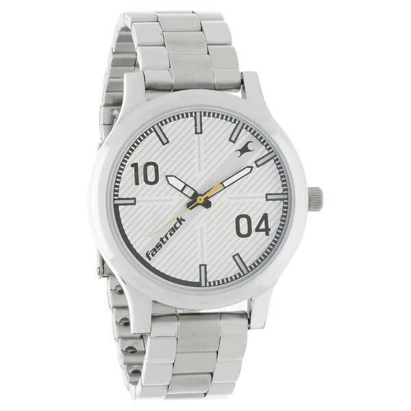 Fastrack Fundamentals Quartz Analog Brown Dial Stainless Steel Strap Watch for Guys - image number 1
