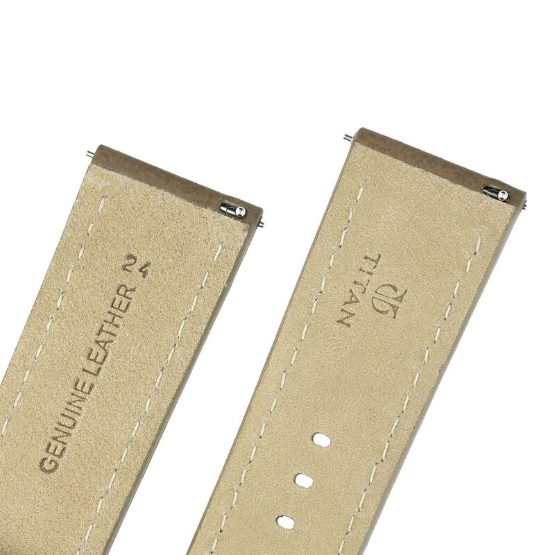 24 mm Brown Genuine Leather Strap for Men - image number 4