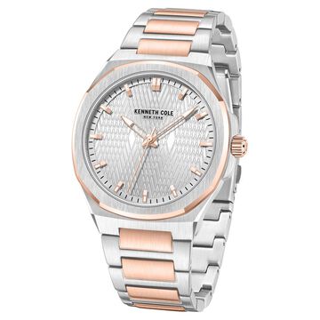 Kenneth Cole Quartz Analog Silver Dial Stainless Steel Strap Watch For Men