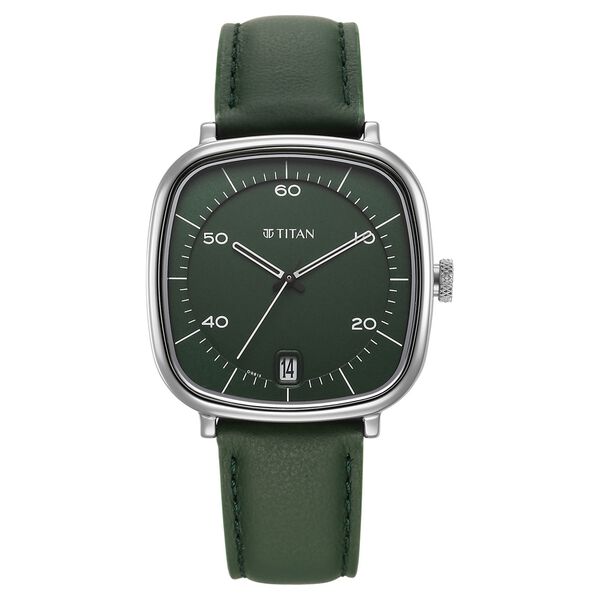 Titan Neo Curve Quartz Analog with Date Green Dial Stainless Steel Strap Watch For Men - image number 0