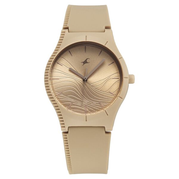 Buy Online Fastrack Tees Wanderlust Quartz Analog Beige Dial