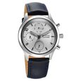 Titan Sapphire Quartz Multifunction Silver Dial Leather Strap Watch for Men - image number 1