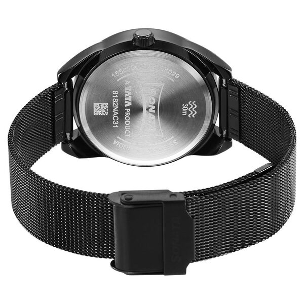 Sonata Unveil Quartz Multifunction Black Dial Stainless Steel Strap Watch for Women - image number 3