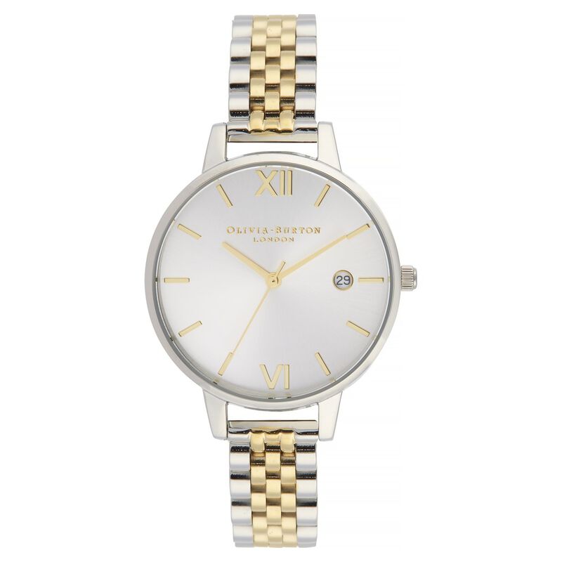 Olivia Burton Quartz Analog Silver Dial Stainless Steel Strap Watch for Women