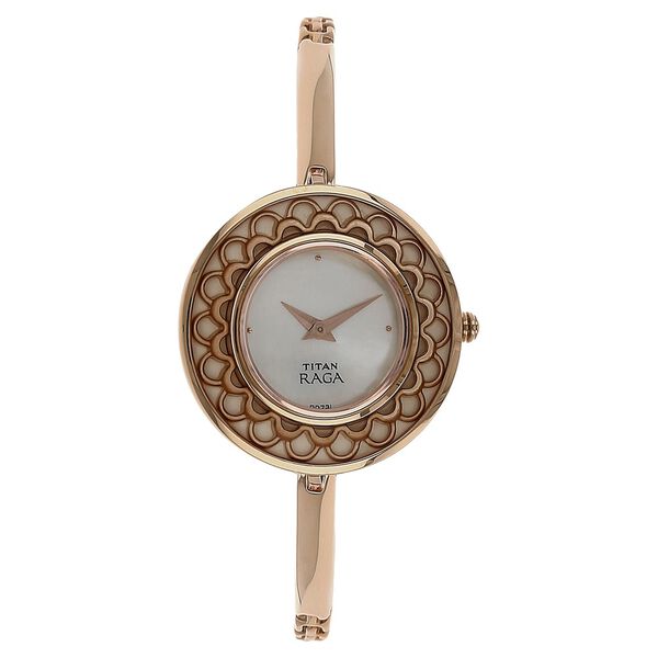 Titan Raga Mother of Pearl Dial Women Watch With Metal Strap - image number 0