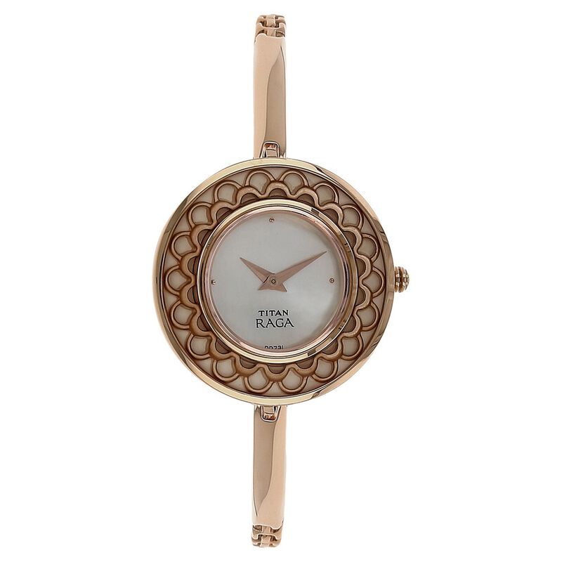 Titan Raga Mother of Pearl Dial Women Watch With Metal Strap