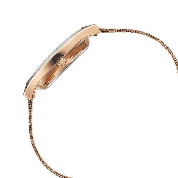Fastrack Vyb Successor Quartz Analog Rose Gold Dial Stainless Steel Strap Watch for Girls - image number 4
