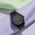Titan Minimals Quartz Analog with Date Black Dial Black Metal Strap Watch For Men - image number 0