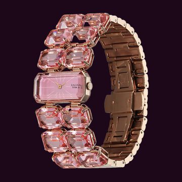 Titan Raga Cocktails Quartz Analog Rose Gold Dial Stainless Steel Strap Watch For Women