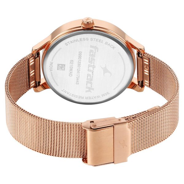 Fastrack Fleek Quartz Analog Rose Gold Dial Stainless Steel Strap Watch For Girls - image number 4
