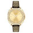 Coach Quartz Analog Golden Dial Leather Strap Watch for Women - image number 0