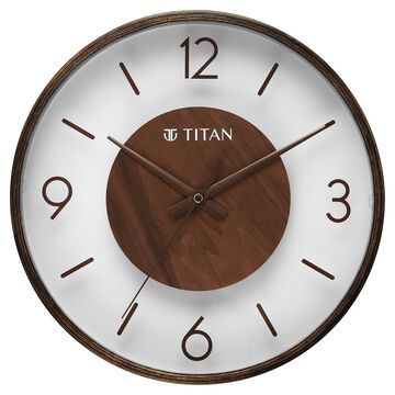 Titan Glass-Wood Fusion Wall Clock