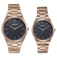 Sonata Wedding Edit Quartz Analog Black Dial Stainless Steel Strap Watch For Pair
