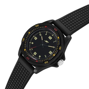 SF Sporty Analogs Quartz Analog Black Dial Black Plastic Strap Watch For Men