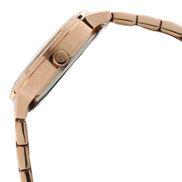 Titan Purple Quartz Multifunction Green Dial Golden Metal Strap Watch For Women