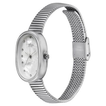 Sonata Poze Quartz Quartz White Dial Metal Strap Watch for Women