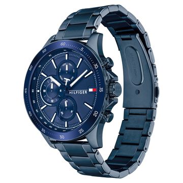 Tommy Hilfiger Quartz Multifunction Blue Dial Stainless Steel Strap Watch for Men