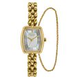 Poze Poze Quartz Analog White Dial Golden Metal Strap Watch For Women - image number 1