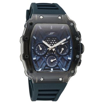 SF Maiden Voyage Sport Watch Blue dial And Strap Tonneau Shaped Case with Multifunction movement