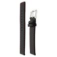 22 mm Black Genuine Leather Straps for Men - image number 2