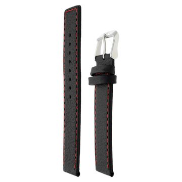 22 mm Black Genuine Leather Straps for Men