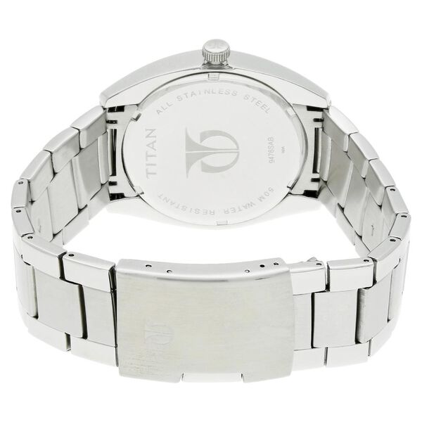 Titan Quartz Analog Blue Dial Metal Strap Watch for Men - image number 3