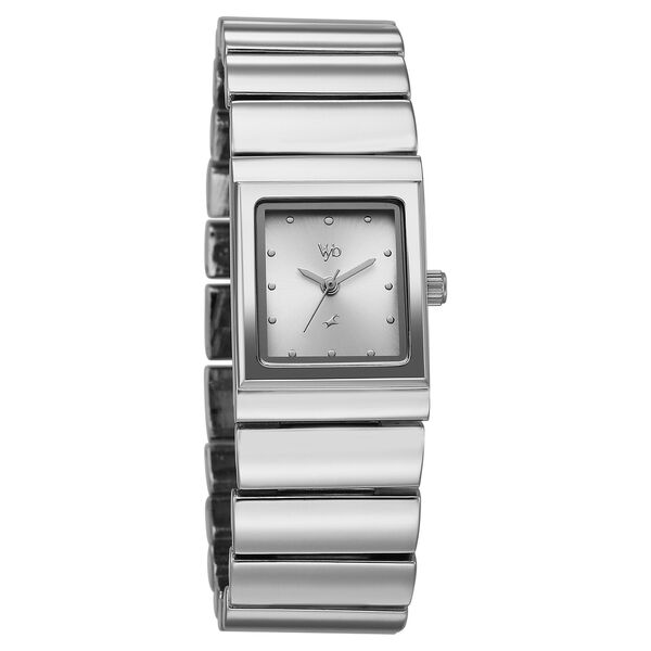Vyb Successor By Fastrack Quartz Analog Silver Dial Silver Metal Strap Watch For Girls - image number 2