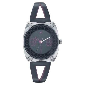 Fastrack Quartz Analog Grey Dial Leather Strap Watch for Girls