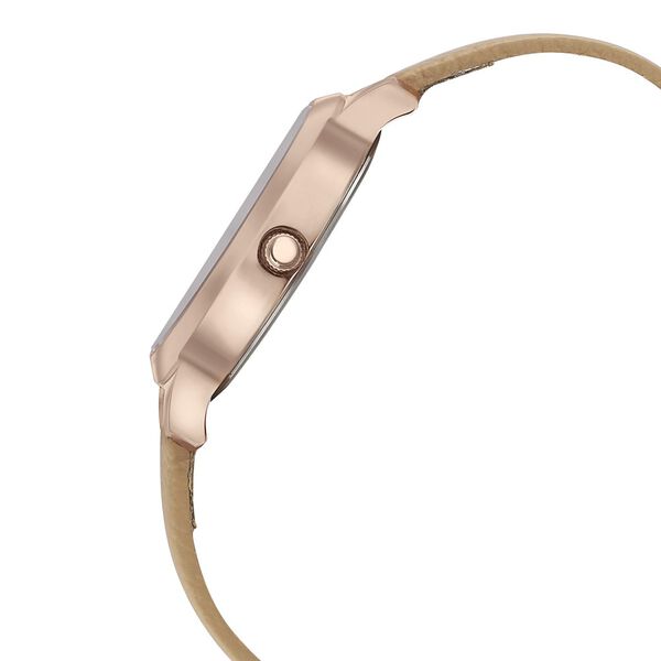 Poze by Sonata Quartz Analog Pink Dial Leather Strap Watch for Women - image number 3