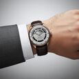 Titan Stellar Cupola Automatic Analog with Sun Moon Phase and Silver Dial Brown Leather Strap Watch for Men - image number 7