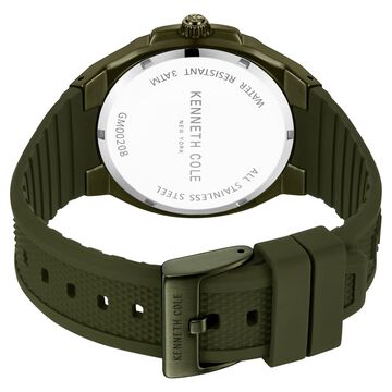 Kenneth Cole Quartz Analog Green dial Silicone Strap Watch for Men