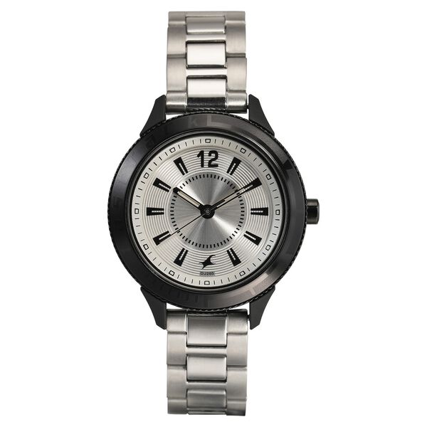 Fastrack Varsity Quartz Analog Silver Dial Stainless Steel Strap Watch for Girls - image number 0