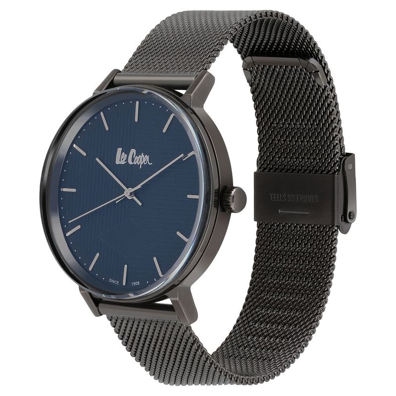 Lee Cooper Quartz Analog Blue Dial Metal Strap Watch for Men - image number 2
