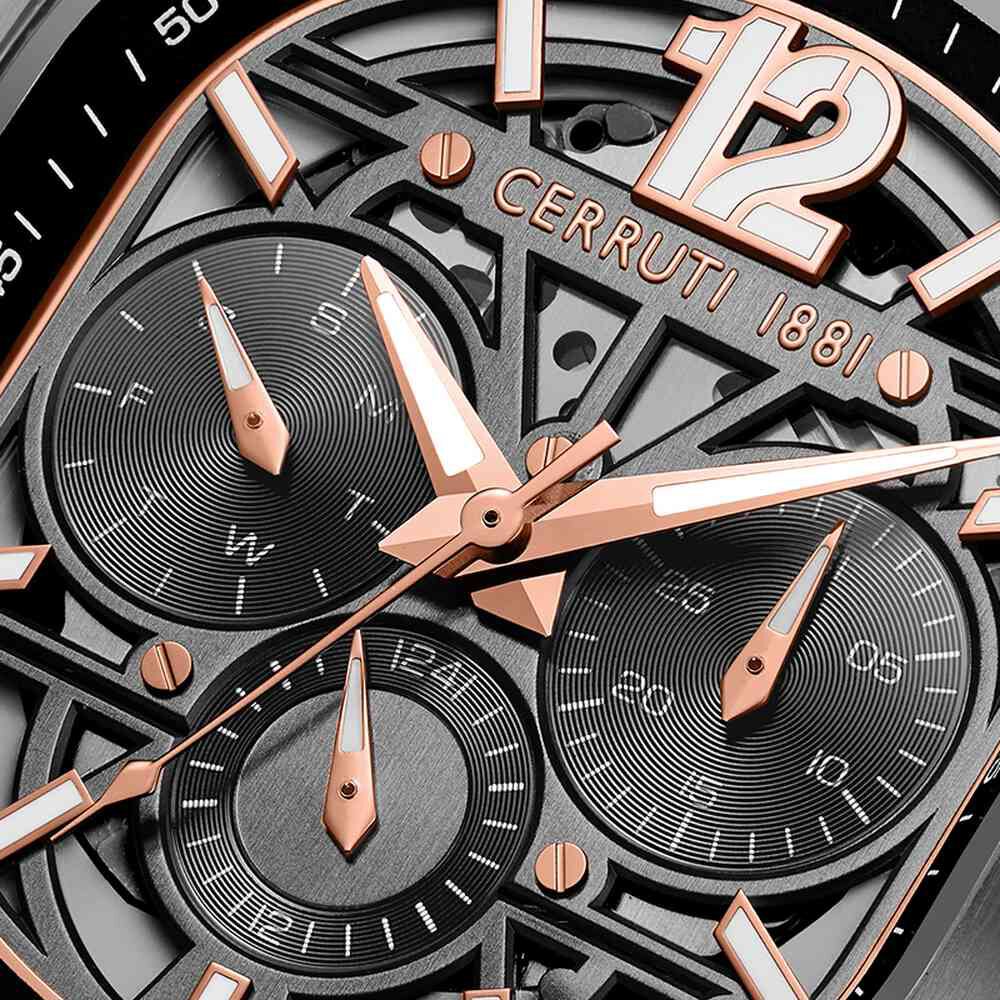 Buy Online Cerruti 1881 Quartz Multifunction Grey Dial Two Toned