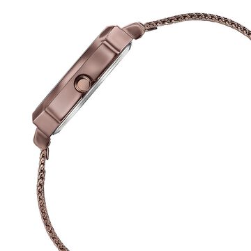 Sonata Modern Edit Quartz Analog Brown Dial Brown Stainless Steel Strap Watch For Women