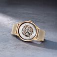 Titan Skeletal Automatic Blue Dial Brown Leather Strap Watch for Men