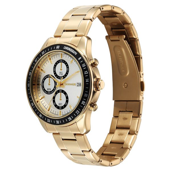 Sonata Chronos Quartz Analog with Date Silver Dial Golden Colour Stainless Steel Strap Watch For Men - image number 2