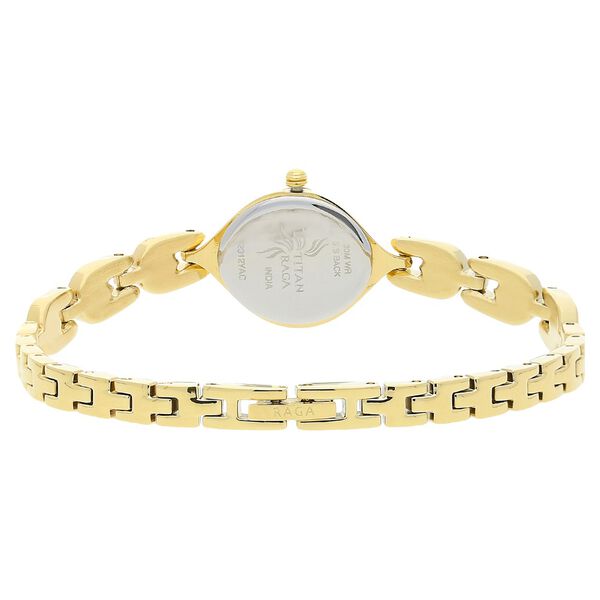 Titan Raga White Dial Women Watch With Metal Strap - image number 3