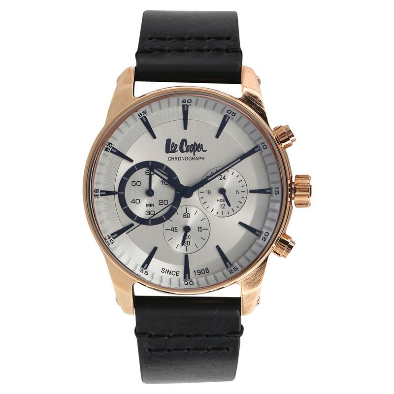 Buy Online Lee Cooper Silver Dial Chronograph Watch for Men ...