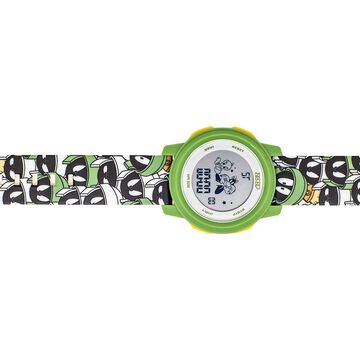Zoop Looney Tunes Digital Watch with Green Case and Green Multi Color Strap for Boys Girls Kids, from House of Titan