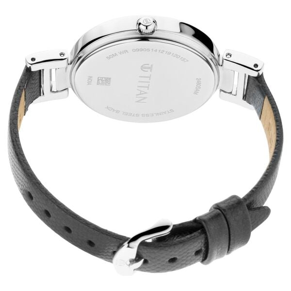 Buy Online Titan SparkleGrey Dial Analog with Date Leather Strap watch ...