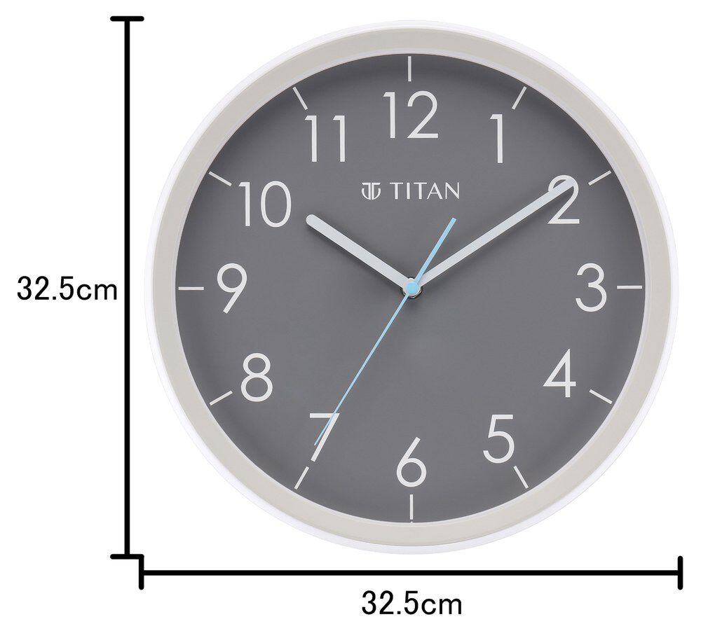 Buy Online Titan Contemporary Grey Dial Grey Color Silent Sweep
