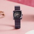 Vyb Diva By Fastrack Quartz Analog Mother of Pearl Dial Rose Gold Stainless Steel Strap Watch For Girls