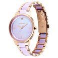 Titan Purple Ceramics Mother of pearl Dial Analog Steel and Ceramic Strap Watch for Women - image number 2